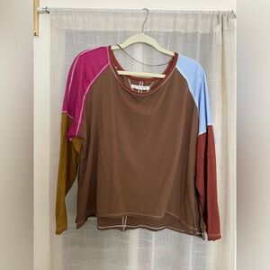 Free People color block long sleeve